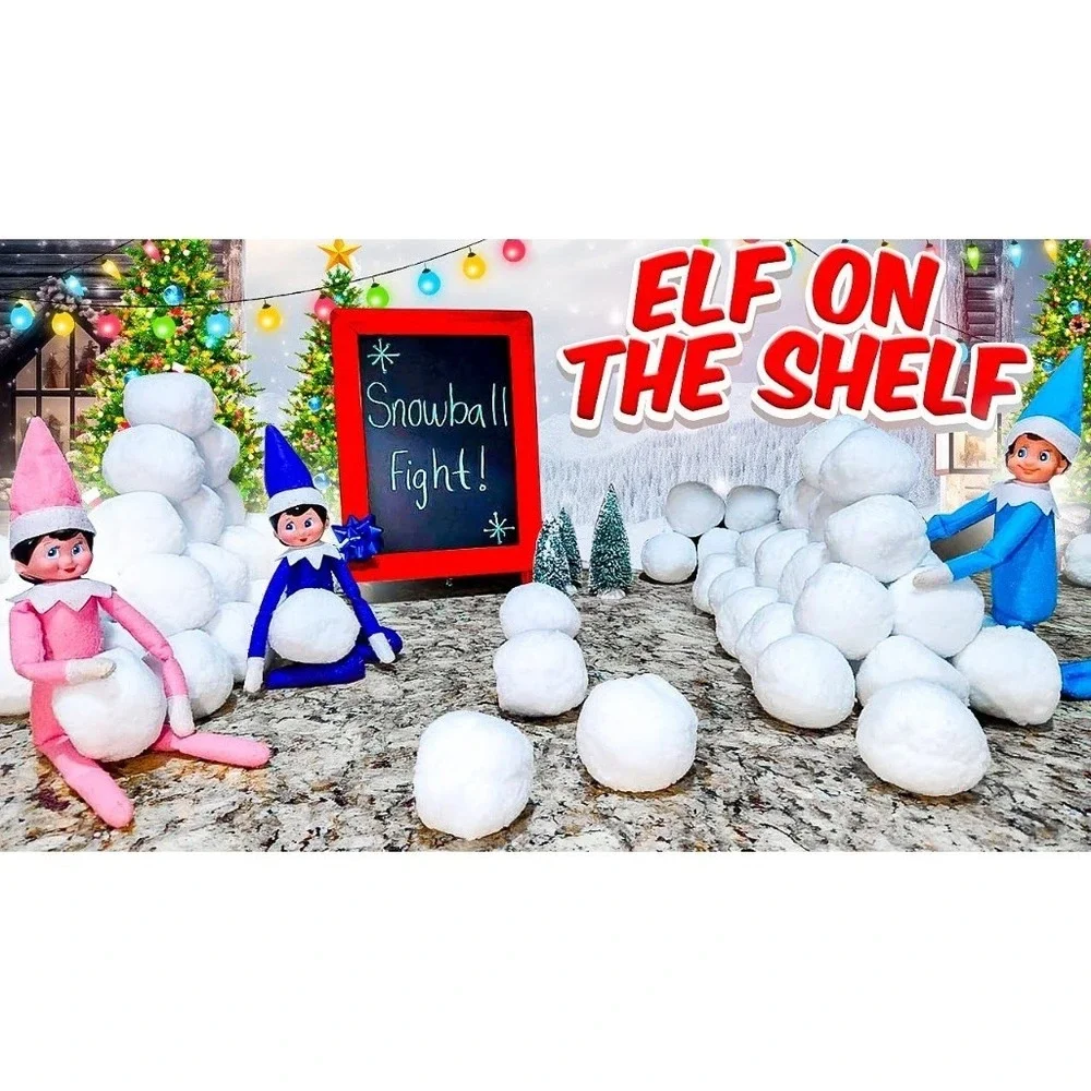 36 Pcs Indoor Snow Fake Ball Fight Snowballs Elf Pets Christmas Holiday‎ Toy